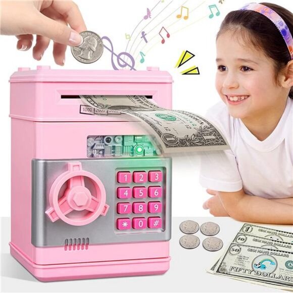 ATM Piggy Bank for Real Money - Best Gifts for Girls/Boys/Kids - Picture 3 of 6